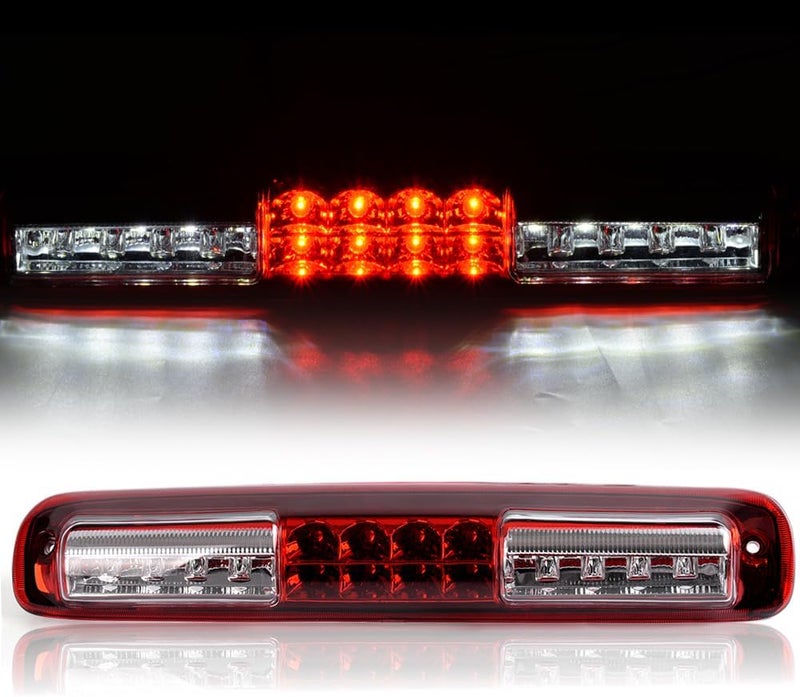 GPLUS LED 3rd Third Brake Light Compatible With Chevy Silverado GMC Sierra 1500 2500HD 3500 1999-2006,3RD Cargo Tail Lamps Chrome Housing Red & Clear Lens Tersera Luz De Freno - Image 4